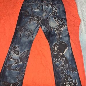 Beautifully hand designed flare jeans!